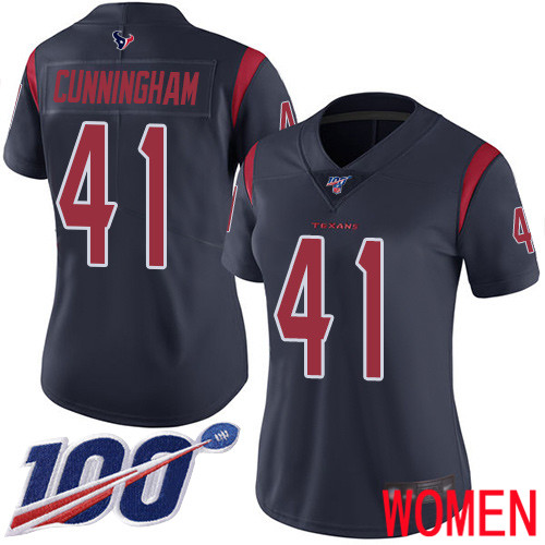 Houston Texans Limited Navy Blue Women Zach Cunningham Jersey NFL Football 41 100th Season Rush Vapor Untouchable